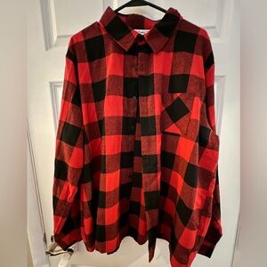 Red and black Plaid Long-sleeve